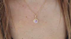 Pink Sapphire and Pavé Crystal Pendant Necklace