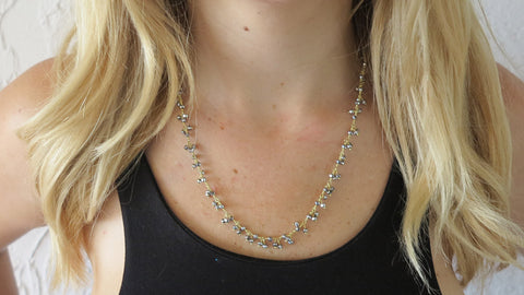 Pyrite Droplet Necklace