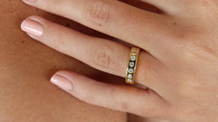 14K Gold & Diamond Gypsy Ring