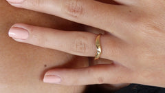 14K Yellow Gold Curved Ring