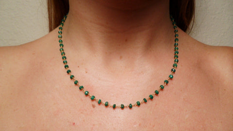 Emerald & Gold Vermeil Chain