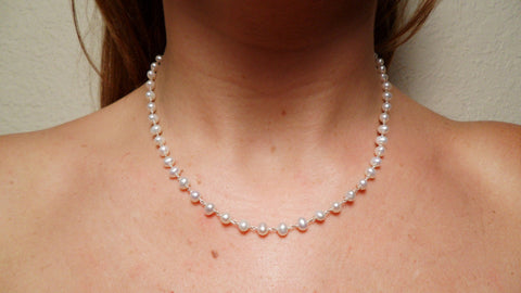 Pearl & Sterling Silver Chain