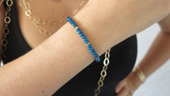 Blue Jade Beaded Bracelet (Style 2)