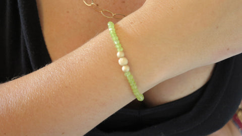 Key Lime Jade Beaded Bracelet (Style 1)