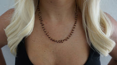Garnet Droplet Necklace