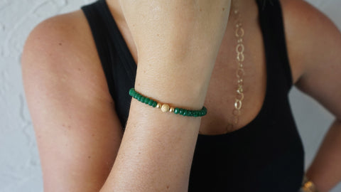 Green Jade Beaded Bracelet (Style 1)