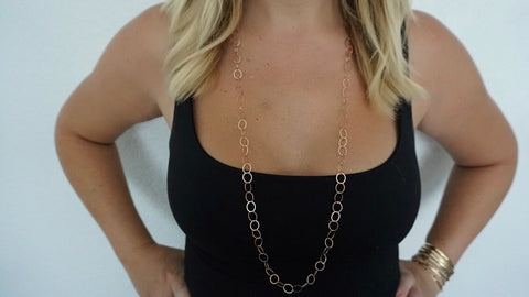 36" Rose Gold Chain Link Necklace