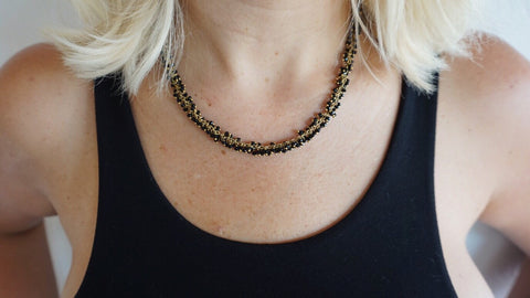 Black Onyx Rope Necklace