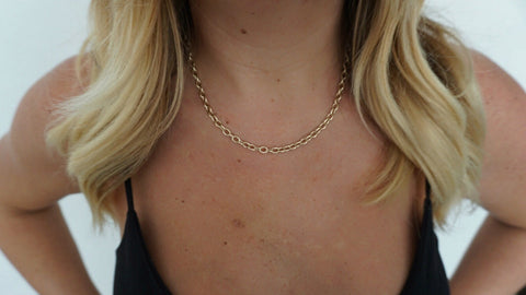 Gold Chain with Spiral Clasp