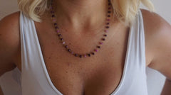 Pink Sapphire & Ruby Chain Necklace