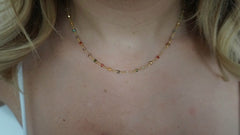 Multi-Colored Quartz & Gold Vermeil Chain