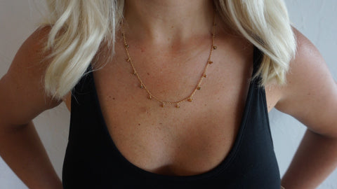 Delicate Citrine Drop Necklace