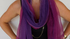 Purple/Fuchsia Ombré Scarf