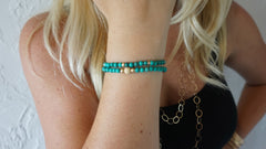 Turquoise Beaded Bracelet (Set of 2)