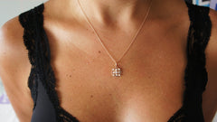 14K Rose Gold Wedding Diamond Necklace